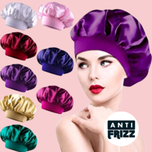 Touca de Cetim com Pala de Malha em Ribana