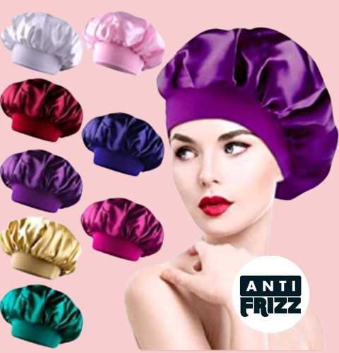 Touca de Cetim com Pala de Malha em Ribana