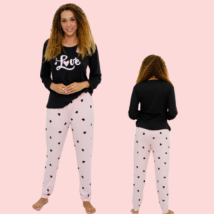 Pijama Básico em Malha de Algodão