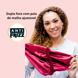 Touca de Cetim Dupla Face Com Pala de Malha Auto Ajustável