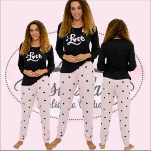 Pijama Básico em Malha de Algodão