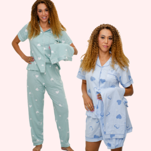 Kit Pijama Americano 3 peças em Malha de Algodão