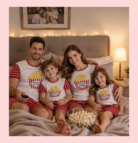 Pijama em Malha Confortavél Tamanho Familia