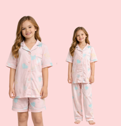 Pijama Americano Infantil em Malha de Algodão (3 peças)